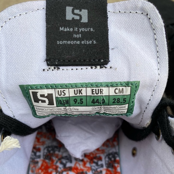 State Footwear Bushwick Black Elephant Canvas Skate shoes - Picture 8 of 11